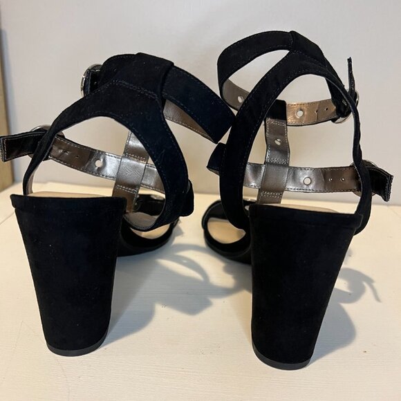 Like New Sam & Libby Evita Grommet Double Strap Chunky Heel, Size 9 - Picture 6 of 12